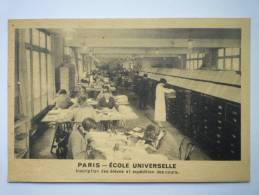 PARIS  :  ECOLE  UNIVERSELLE  -  Inscription Des élèves Et Expédition Des Cours - Enseignement, Ecoles Et Universités