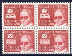 #Iceland 1983. Block Of 4. Blind. Charity. MNH(**) - Ungebraucht