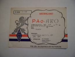 CARTE RADIO NEDERLAND TO RADIO ROTTERDAM - Radio