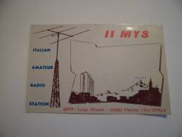 CARTE RADIO ITALIE ITALIAN AMATEUR RADIO STATION LUIGI PISCINA - Radio