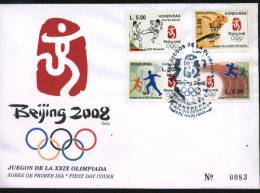 Honduras 2008 YT 1328-31 FDC Juegos De La XIX Olimpiada En Beijing. - Honduras