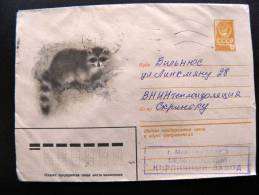 Cover Sent From Russia To Lithuania, USSR Postal Stationery, Animal - Brieven En Documenten