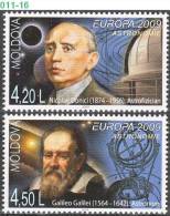 MOLDOVA, 2009, Europa-CEPT 2009 - Astronomy, MNH (**), Sc/Mi 621-22/650-51 - 2009