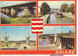 45. BRIARE. Pont Canal , Péniche, Blason. Construit Par Eiffel - Briare