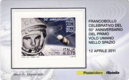 P - 2011 Italia - Gagarin - Primo Volo Umano Nello Spazio - Filatelistische Kaarten