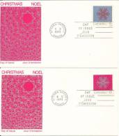 Canada FDC 6-10-1971 Complete Set Of 4 Christmas Stamps On 4 Covers With Cachet - 1971-1980