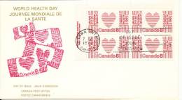 Canada FDC 7-4-1972 In Block Of 4 WORLD HEALTH DAY With Cachet - 1971-1980