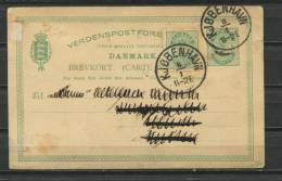 Denmark 1910 Upgrated Postal Stationary Card Kjobenhavn - Interi Postali