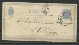 Denmark 1875-9 Postal Stationary Card Used  4 Ore - Postwaardestukken