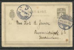 Denmark 1906 Postal Stationary Card Used - Ganzsachen
