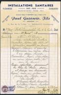 1947  Facture De Travaux   Timbre Quittances  50 C. - Revenue