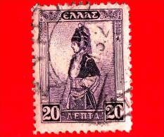 GRECIA - HELLAS - Usato - 1927 - Costume Della Macedonia - 20 Lepta - Used Stamps