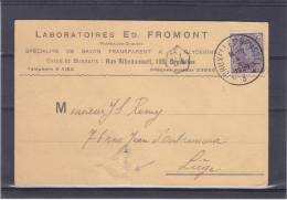 Laboratoires Fromont - Savon - Clycerine - Belgique - Carte Postale De 1921 - Avec Petit Cachet Spécial - Lettres & Documents