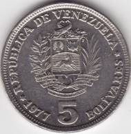 @Y@   VENEZUELA   5 Bolivaris 1977   A UNC   (C501) - Venezuela