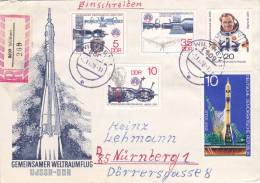 Lettre RECOMMANDE DDR 1978, WILTHEN-NURNBERG, ESPACE /2408 - Storia Postale