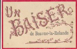 BEAUNE LA ROLANDE - Carte Souvenir Ornée De Strass - Beaune-la-Rolande