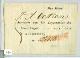 VOORLOPER GESCHREVEN BRIEF Uit 1822 Van AMSTERDAM Naar ZWOLLE  (7180) - ...-1852 Préphilatélie