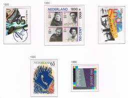 NEDERLAND  N° 1357/1359 + 1361 + 1365 -  1990 ** - Ungebraucht