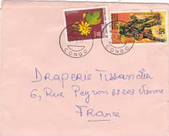 MARCOPHILIE, Lettre, CONGO, Affranchissement Composé,1979, Cachet NKAYI, FLEUR LUTTE /3222 - Other & Unclassified