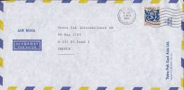 Hong Kong Airmail Par Avion Flygpost TETRA PAK EAST ASIA Ltd. HONG KONG 1983 Cover Brief To LUND Sweden 2 $ QE II Stamp - Lettres & Documents