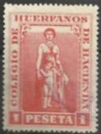 GUERRA CIVIL COLEGIO HUERFANOS DE HACIENDA 1 PESETA FISCAL FISCAUX REVENUE GUERRA CIVIL  COLEGIO HUERFANOS DE HACIENDA 1 - Revenue Stamps