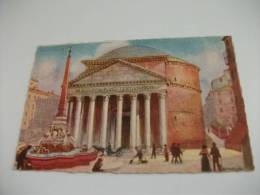 Pittorica Roma Il Pantheon Illustratore Vedi Firma - Panthéon