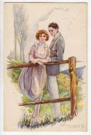 ILLUSTRATORS S. BOMPARD A COUPLE Nr. 509/2 OLD POSTCARD 1925. - Bompard, S.