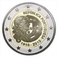 Portugal 2010 - Commemorative 2 Euro Centenary Of The Republic - UNC - Portugal