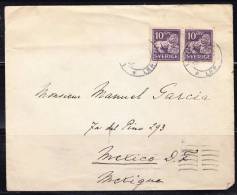 R)1920 CIRCULATED COVER ZWEDEN TO MEXICO D F HERADIC LION SUPORTIN ARMS OF ZWEDEN STAMPS. - Ungebraucht