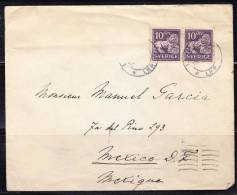 R)1920 CIRCULATED COVER ZWEDEN TO MEXICO D F HERADIC LION SUPORTIN ARMS OF ZWEDEN STAMPS. - Unused Stamps