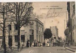 Colombes      92     La Poste Et La Rue Des Aubépines - Colombes