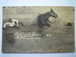 Carte  PHOTO :  LYNCH  HITS  A  SOFT  SPOT  BOZEMAN  ROUNDUP   1919  Foster Photo  Miles City - Otros & Sin Clasificación