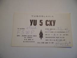 CARTE RADIO  YUGOSLAVIA   YUGOSLAVIE KUMANOVO - Radio