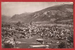 Y0111 Vue Générale Côté Ouest,Sion Valère Et Tourbillon,Nax Et Hérens Dans Les Années 1940-1950. Non Circulé. Schmid S/n - Nax