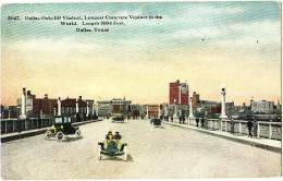 Dallas-Oakcliff Viaduct, Longest Concrete Viaduct In The World - Dallas, Texas - & Old Cars - Dallas