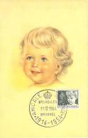 BELGIQUE CARTE  MAXIMUM     NUM.YVERT 955 AU PROFIT DES TUBERCULEUX TETE ENFANT - 1951-1960