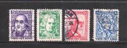 NEDERLAND 1928 Gebruikte Zegel(s) Geleerden 218-221 #671 - Usati