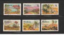 RHODESIA 1977 Landscapes Used 194-199 - Rhodesien (1964-1980)