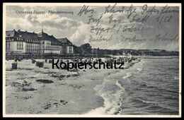 ALTE POSTKARTE OSTSEEBAD ZOPPOT ABENDSTIMMUNG FELDPOST 1940 SOPOT Polska Poland Polen Cpa Postcard AK - Danzig