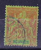 Reunion N°38 Oblitéré Une Dent Courte - Used Stamps