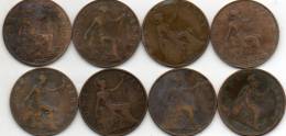 - 8 Pièces De Monnaie ONE PENNY - 1874 - 1898 - 1902 - 1906 - 1908 - 1912 (2 ) - 1921  - 288 - Sonstige & Ohne Zuordnung