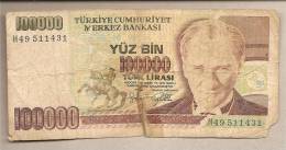 Turchia - Banconota Circolata Da 100.000 Lire P-206b - 1997 #19 - Turkey