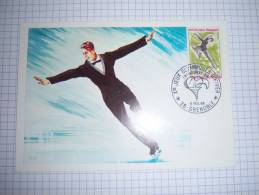 Carte Maximum - Patinage Artistique JO De Grenoble 1968 - France - Hiver 1968: Grenoble