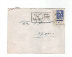 Timbre N° 886 Avec Coin Daté 30/01/35F Lamme SECAP Illustrée: «L’Alsace,.» Sur Lettre De 1954 De Cernay, Haut Rhin (68) - 1950-1959