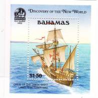 Bahamas 1991 Discovery Of America 500th Anniversary Columbus Sights Land S/S MNH - Christoffel Columbus