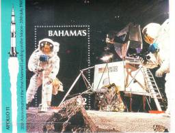 Bahamas 1989 Moon Landing 20th Anniversary Space S/S MNH - Bahama's (1973-...)