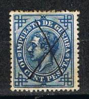 10 Cts Impuesto Guerra Alfonso XII, VARIEDAD Impresion, Num 184 º - War Tax