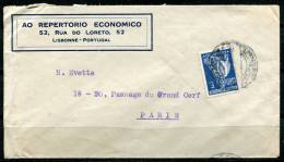 Y&T  432  Sur Lettre De Lisbonne Pour Paris - Cartas & Documentos