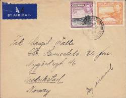 Cyprus Airmail Label FARMAGUSTA 1948 Cover Brief To FREDERIKSTAD Norway Schiff Ship M/S BENGAZI - Cyprus (...-1960)