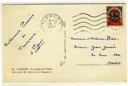 Oblitération T04, Algérie Française  -  " TLEMCEN  /  ORAN  /  28-11-1951 " - Covers & Documents